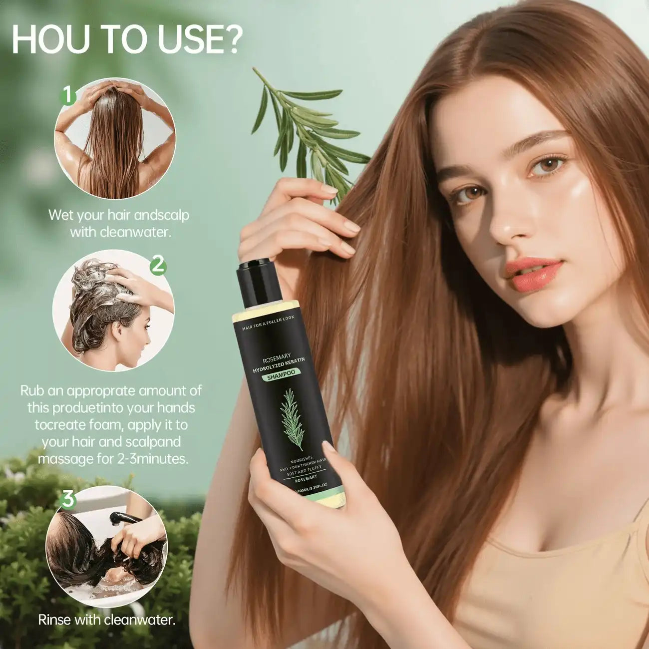 Rosemary Keratin Boost Hair Growth Shampoo (Buy 1 Get 1 Free)