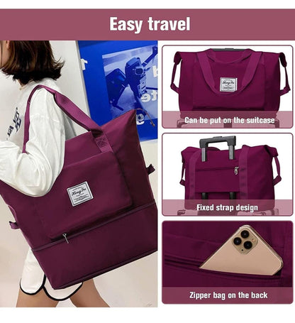 Water Proof Foldable Travel Duffel Bag With Pocket